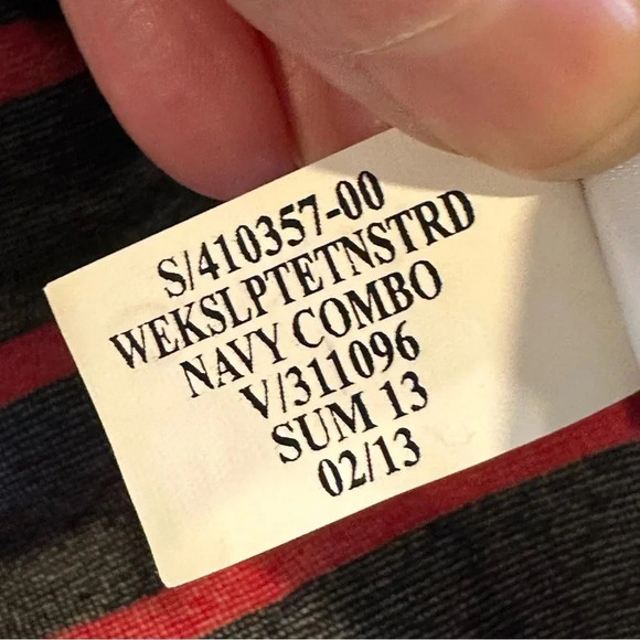 Banana Republic Red and Blue Stripe V-Neck Tank Zippered Dress Size 2 - Picture 11 of 11